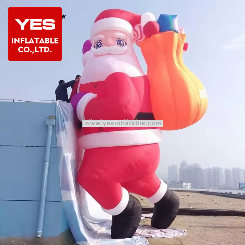 Giant inflatable christmas ornament 30ft santa claus inflat