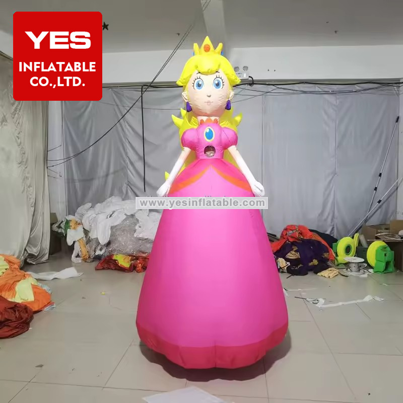 Advertising Inflatable Walking Cartoon Costume Inflatable Princess Peach Mascot