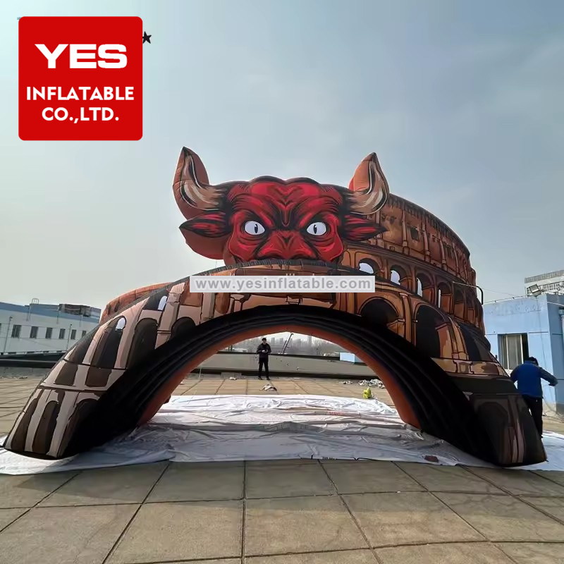 Customized Giant Inflatable Arch Bull Head Inflatable Colosseum Arch