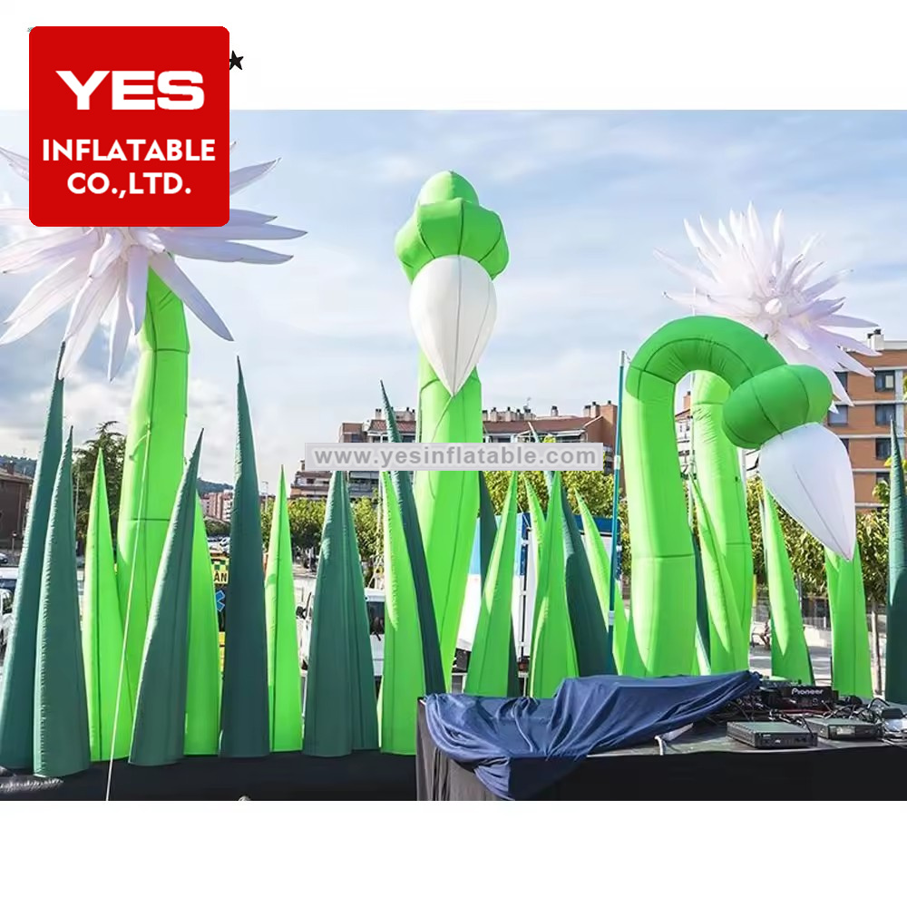 Customized Music Event Decoration Inflatable Plant Inflatable Flower With Led Light