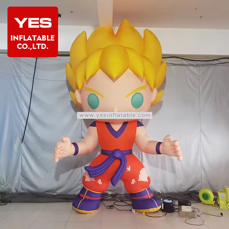 Customized Inflatable Cartoon Charater Yellow Hair Inflatable Cartoon Man