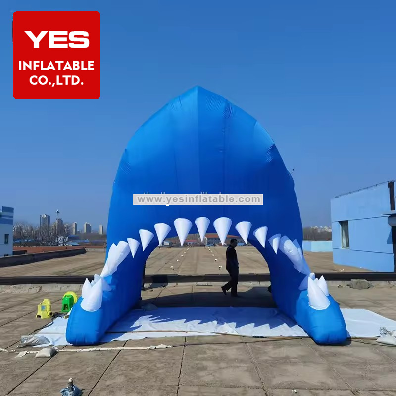 Ocean Theme Party Decoration Inflatable Animal Entrance Inflatable Shark Tunnel