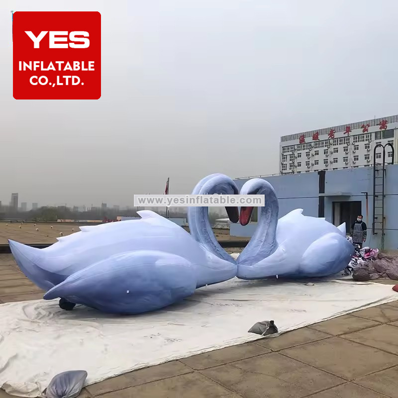 Customized Inflatable white swan Cartoon Inflatable lovely swan