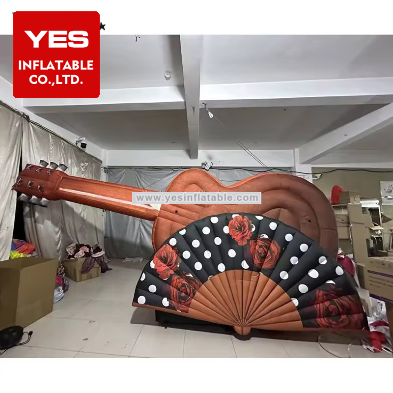 Giant Stage Inflatable Musical Instruments Model Inflatable Guitar For Musical Event