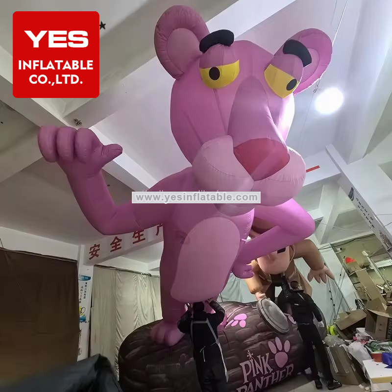 Cartoon Characters Parade Balloon High Inflatable Pink Panther