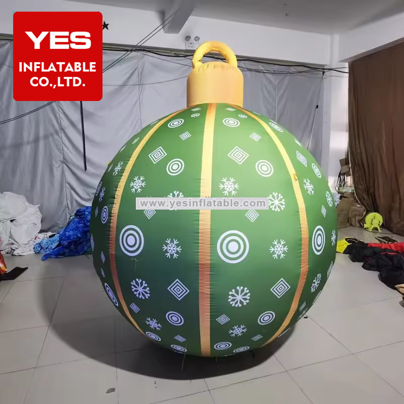 Giant Christmas Inflatable Decorated Ball Green Inflatable Hanging Ball