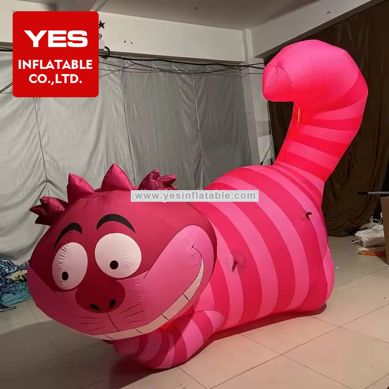 pink Inflatable smile cat wonderland theme parties props