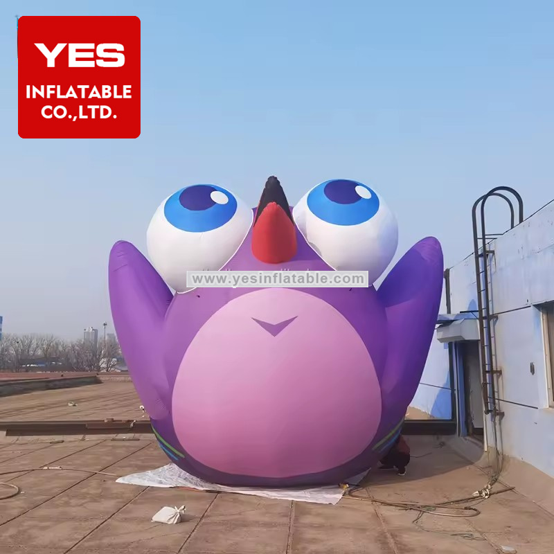 Custom Color Inflatable Cartoon Animal Model Big Eyes Inflatable Chicken