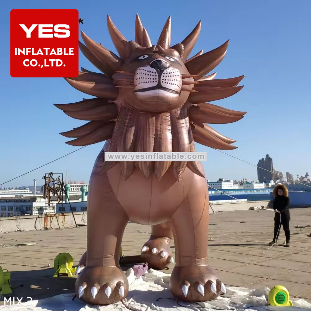 Outdoor Inflatable Wild Animal Model Inflatable Lion