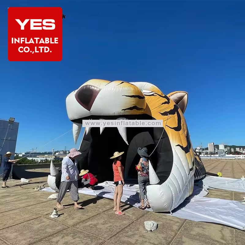 High School Custom Large Cat Sports Football Tunnel Wildcat Inflatable Tunnel