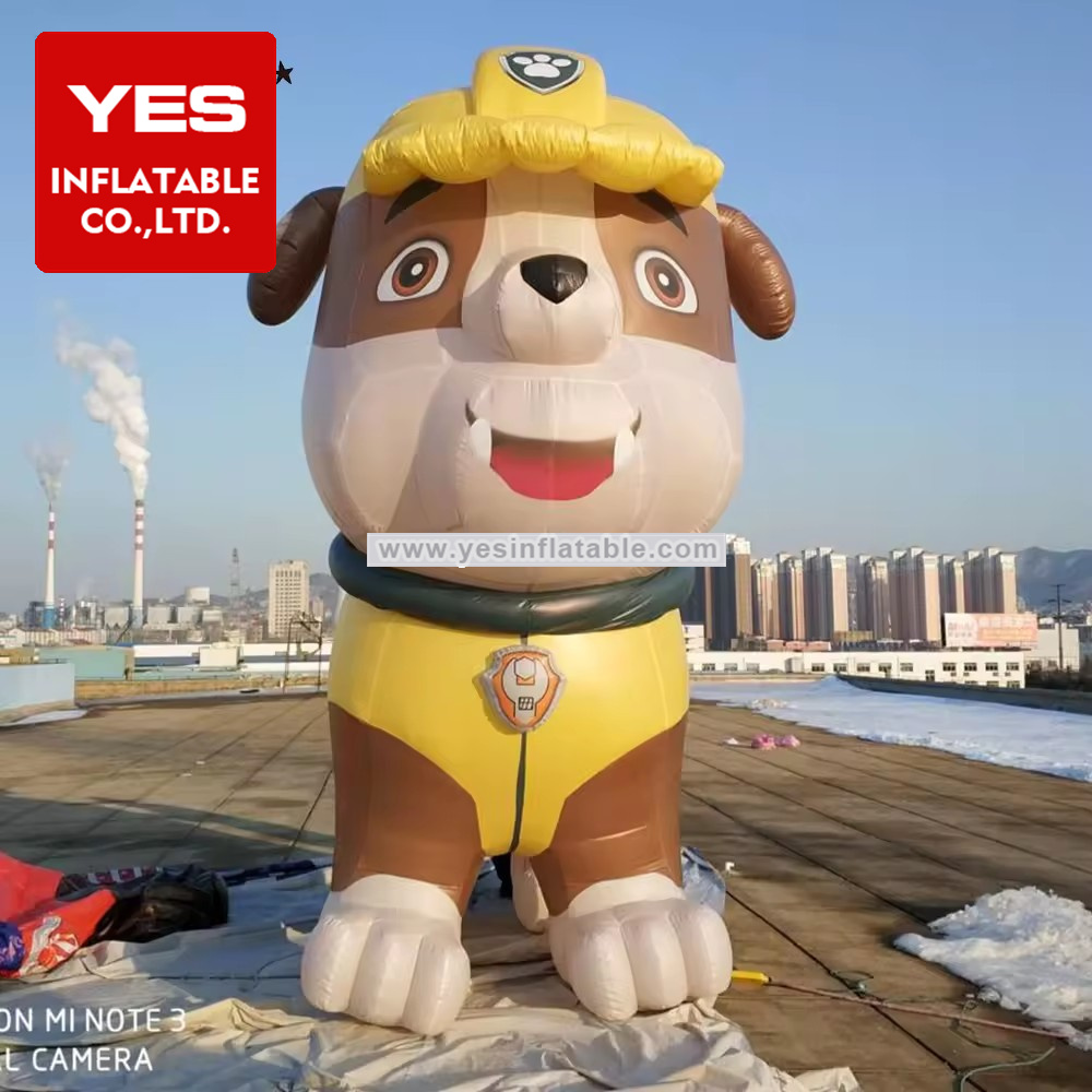 Hot sale inflatable rescue dog giant film cartoon model inflatable dog