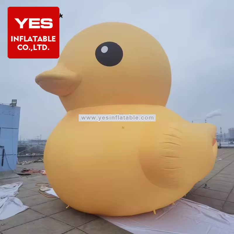 Big Inflatable Animal Model Inflatable Yellow Duck For Outdoor Advertising