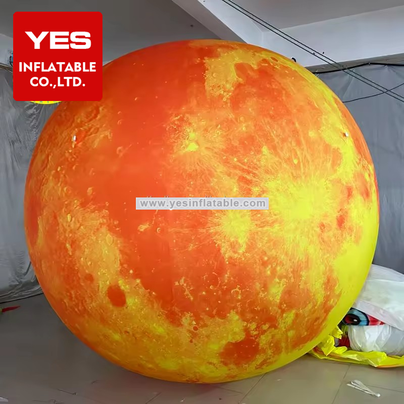 Factory Price Inflatable Nine Planet Balloon Hanging Golden Inflatable Planet