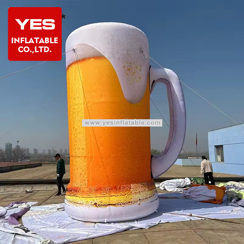 custom huge beer cup mug model balloon advertising inflatable beer for pub