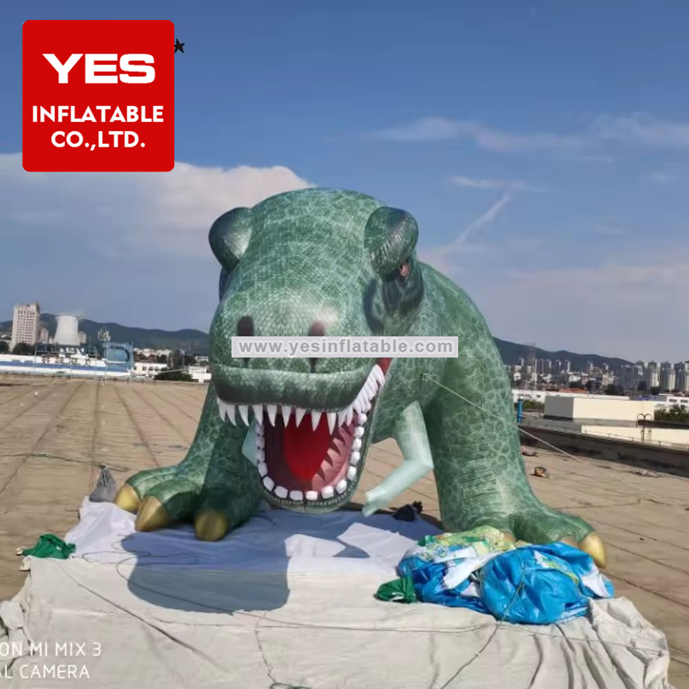 Custom outdoor advertising giant inflatable fierce simulation tyrannosaurus rex dinosaur