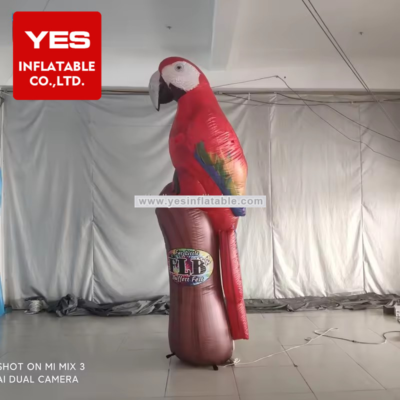 Realistic bird inflatable parrot mascot for advertising decoration