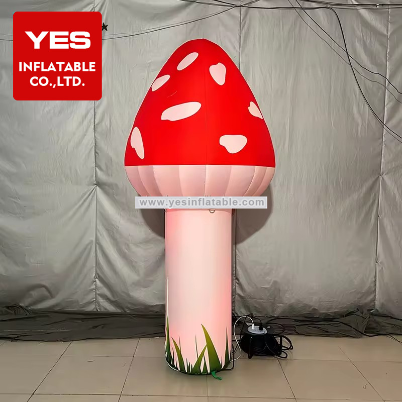 Beautiful Party Decoration Lighting Inflatable Mushroom Model With Led Light