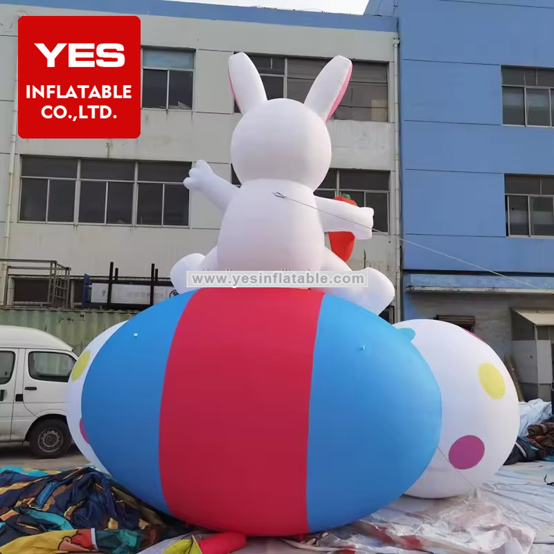 Outdoor Decoration Easter Inflatable Animal Model Inflatable Rabbit With Egg