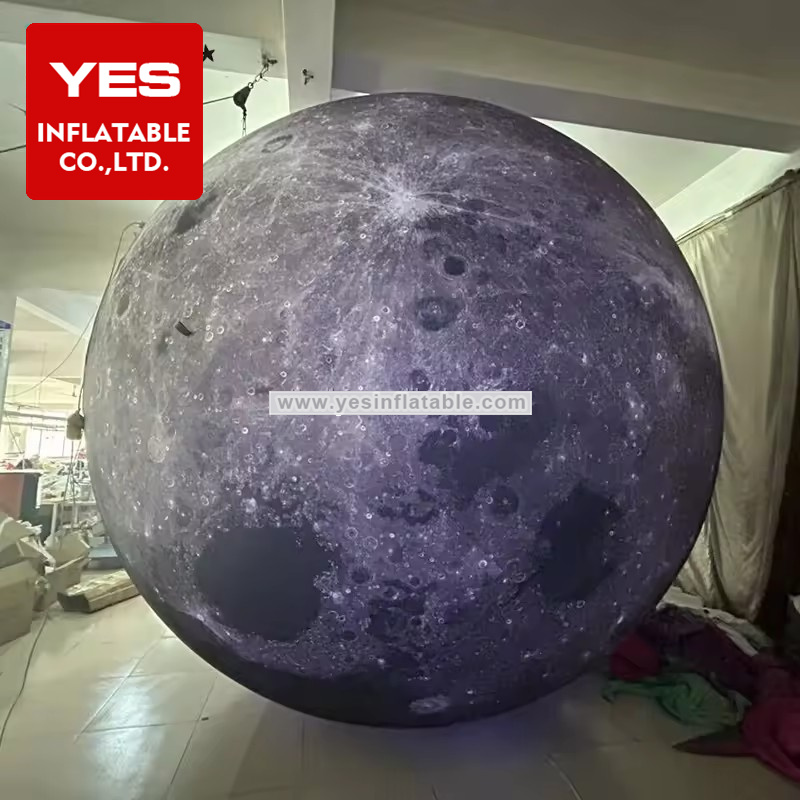 Giant Inflatable Planet Model Inflatable Moon With Led Light