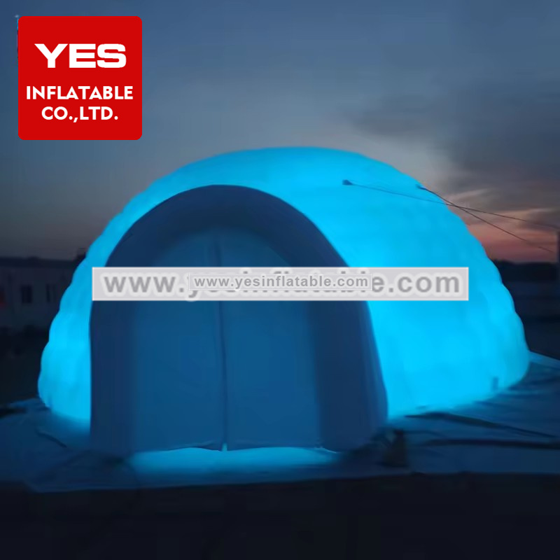 White Air Blow Up Led Dome Tent Portable Igloo Tent Advertising