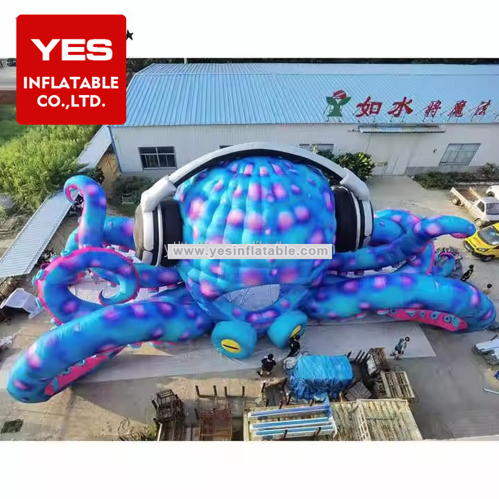 Customizable Giant Inflatable Octopus stage For Exhibition Display