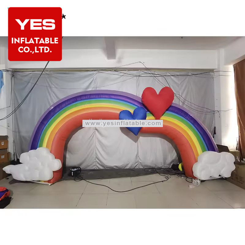 Birthday Party Decoration Inflatable Rainbow Arch Inflatable Cloud Arch