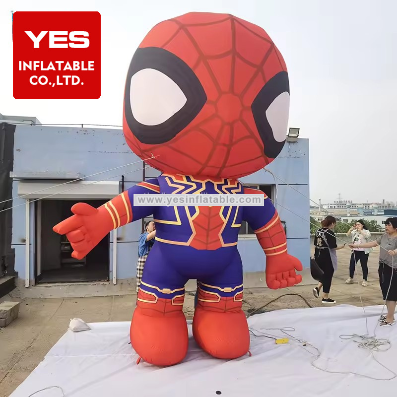 OEM cartoon model Inflatable spider boy model man walking for adults and kids