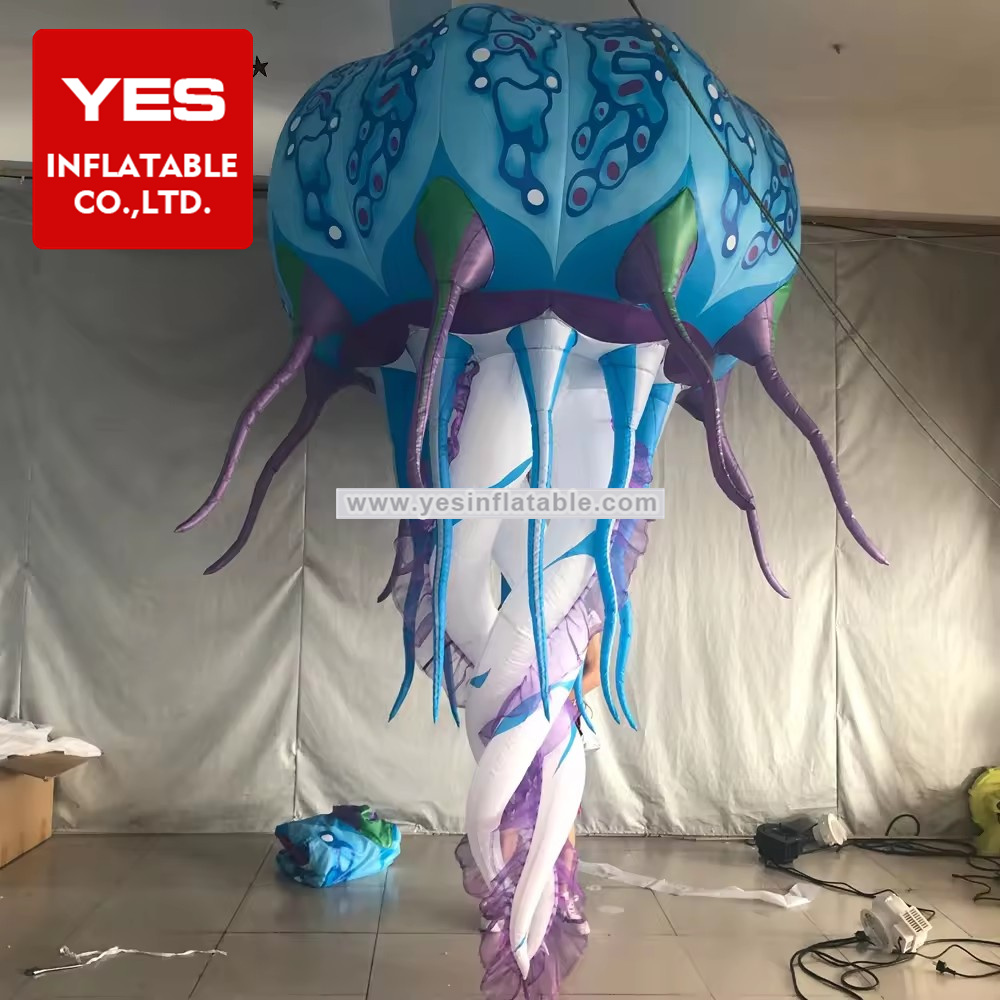 New Style Festival Decoration Hanging Giant Inflatable Led Jellyfish