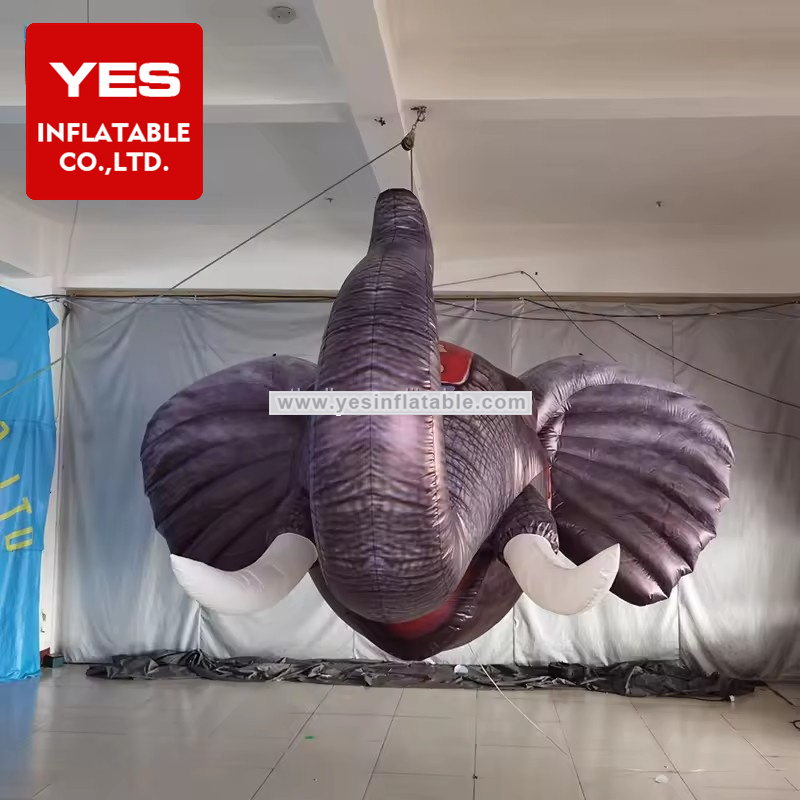 Event Inflatable Cartoon Animals Model Hanging Inflatable Elephant Head