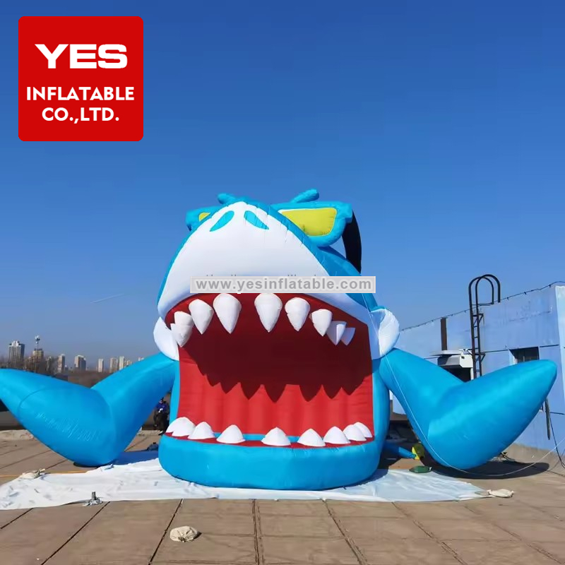 Customized Ocean Theme Party Decoration Inflatable Shark Stage