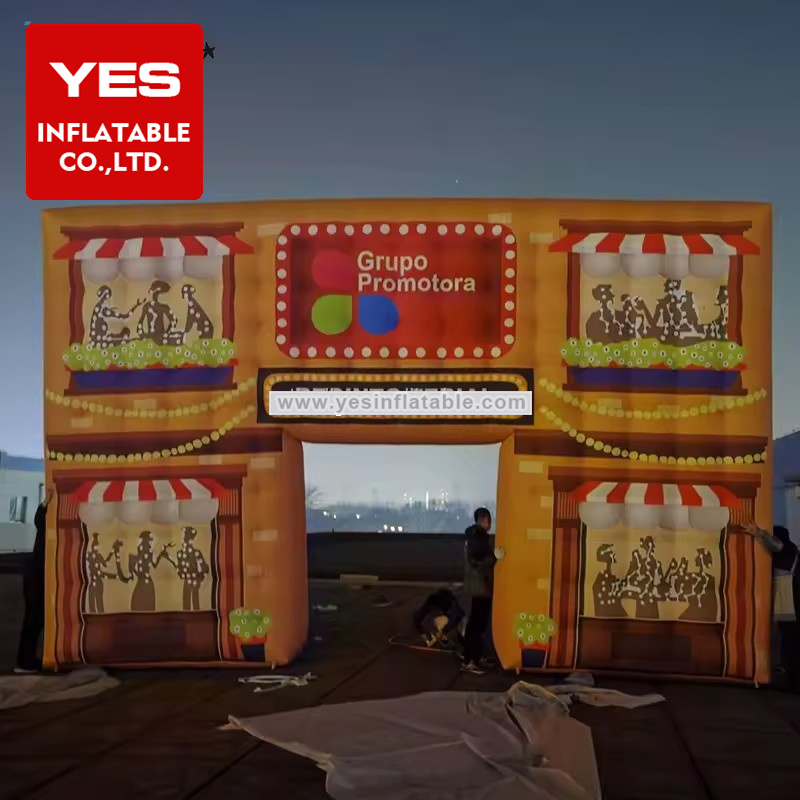 High Quality Inflatable Convention Exhibition Arch With Led Light