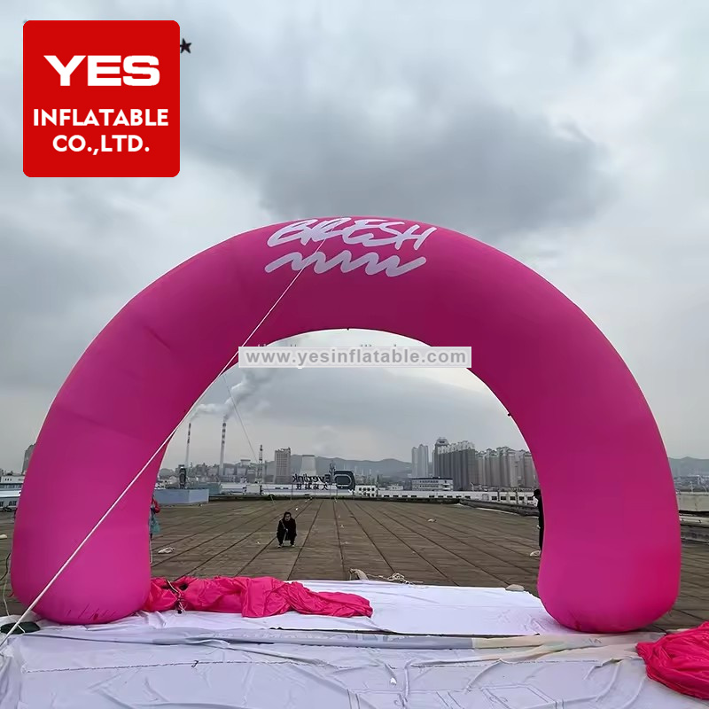 Hot Sell Custom Outdoor Inflatable Event Arch Pink Inflatable Advertising Arch