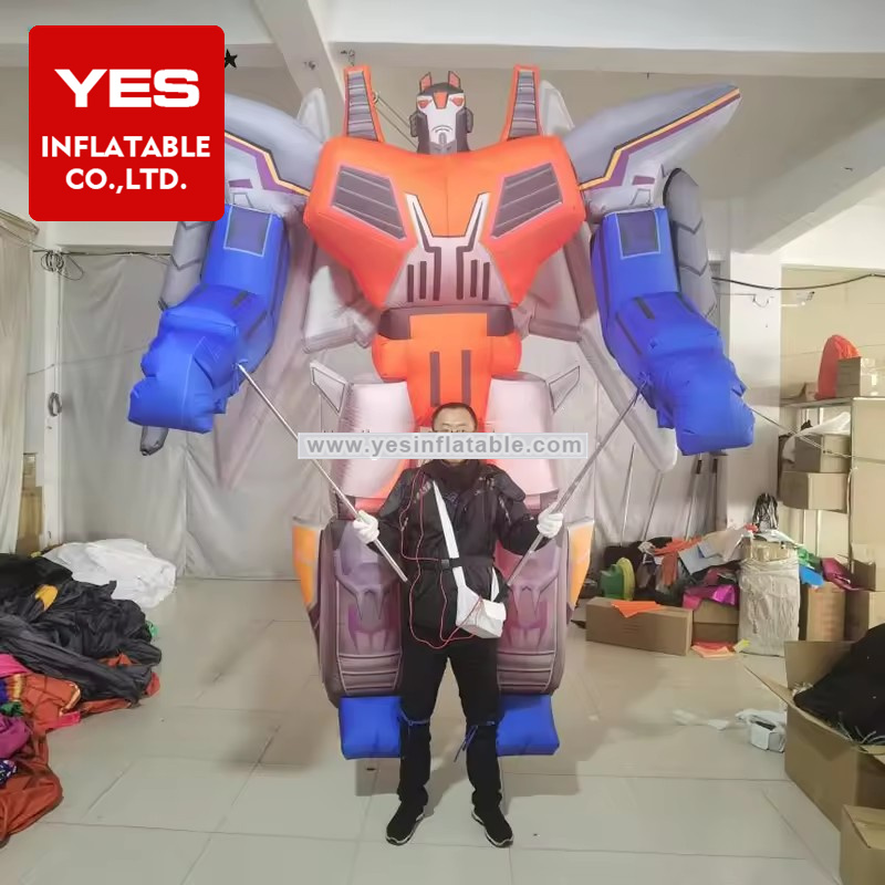 Popular Giant Inflatable Puppet Costume Inflatable Robot Costume With Led Light