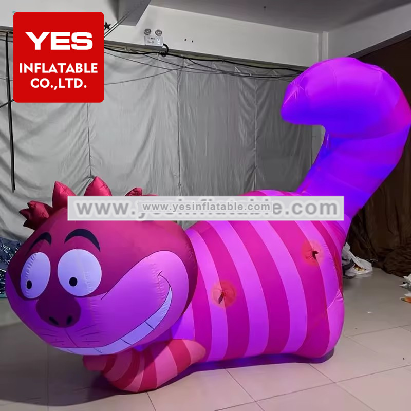 Amusement Park Inflatable Animal Model Pink Inflatable Cat