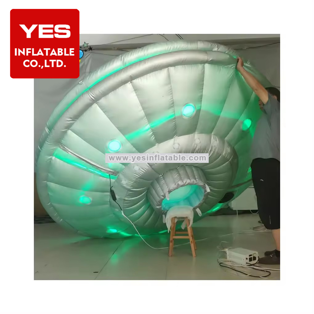 led lighting giant inflatable flying UFO model Inflatable aircraft model