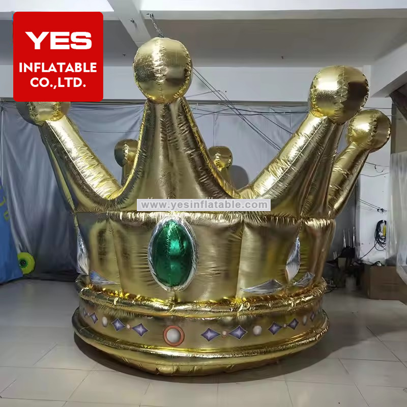 Birthday Party Decoration Advertising Inflatable Customized Event Golden Inflatable Crown