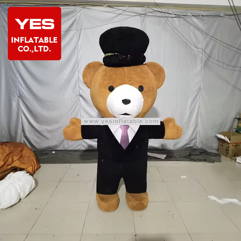 High Quality Shopping Mall Giant Bear Inflatable Adult Costume