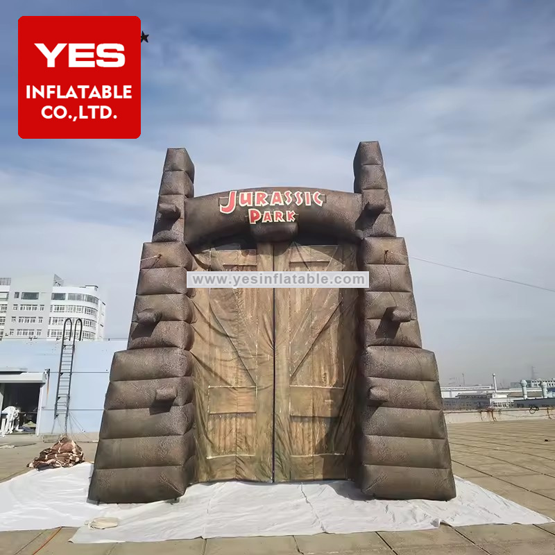 High Quality Inflatable Jurassic Park Entrance Arch For Amusement Park