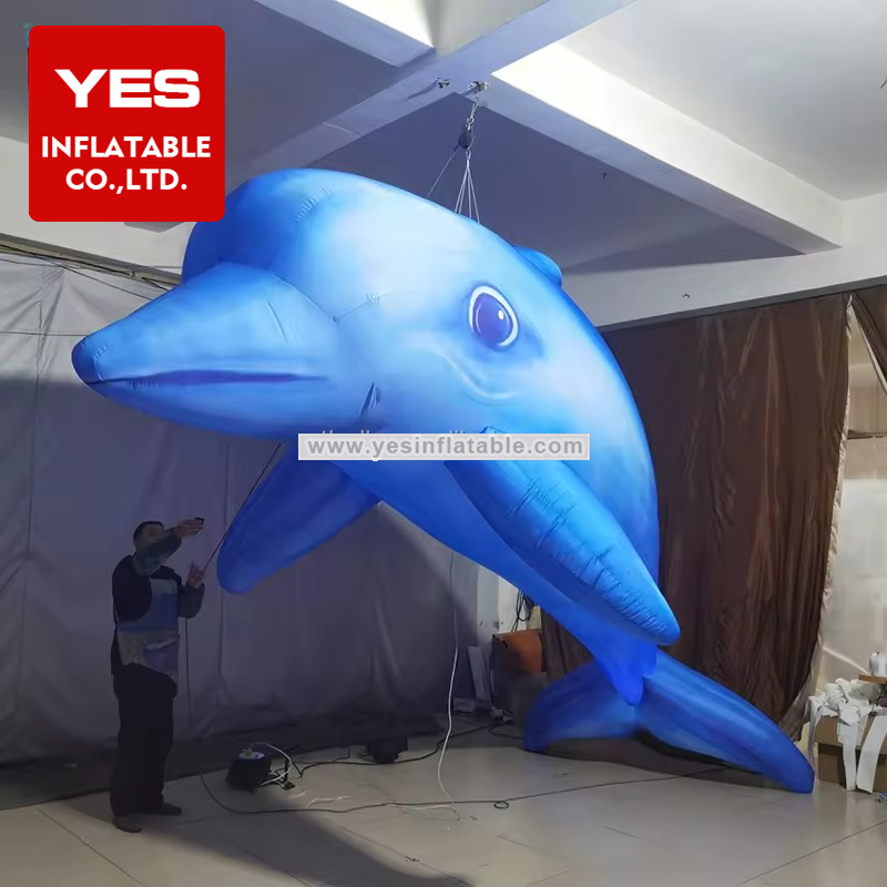 Attractive giant inflatable dolphin inflatable animal model dolphin balloon for advertising