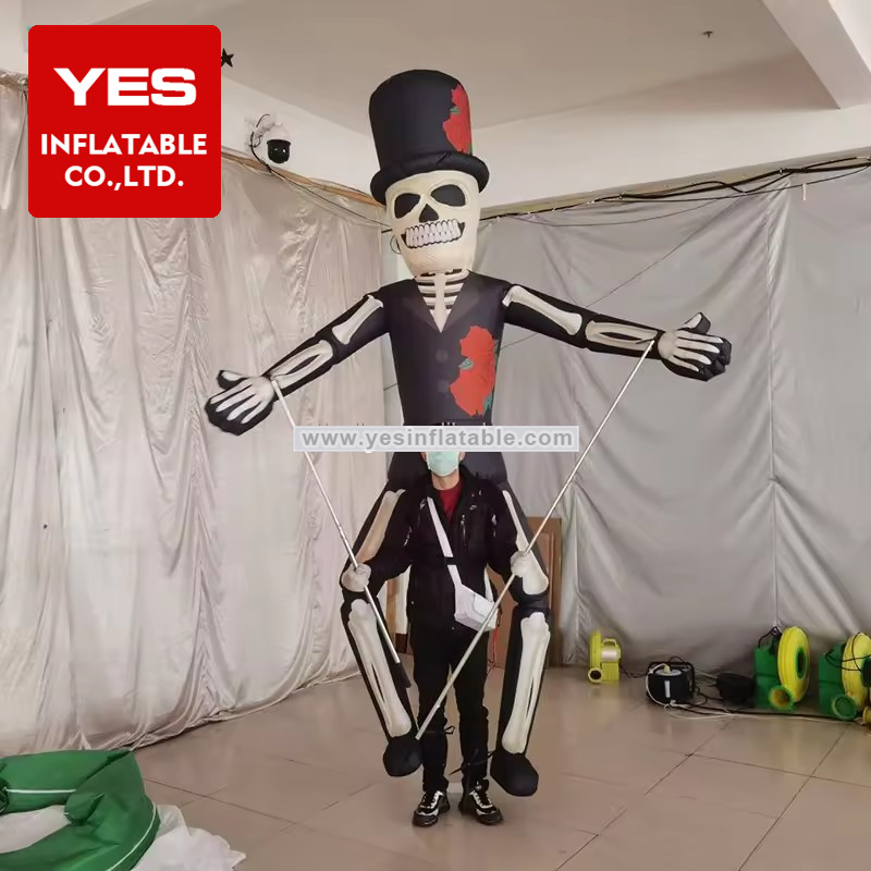 Halloween Parade Inflatable Walking Costume Inflatable Skull Costume