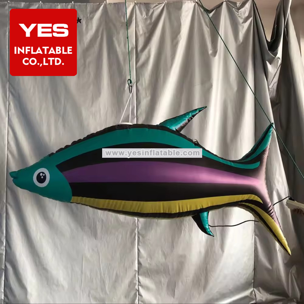 Customized new design lovely giant inflatable fish for advertising