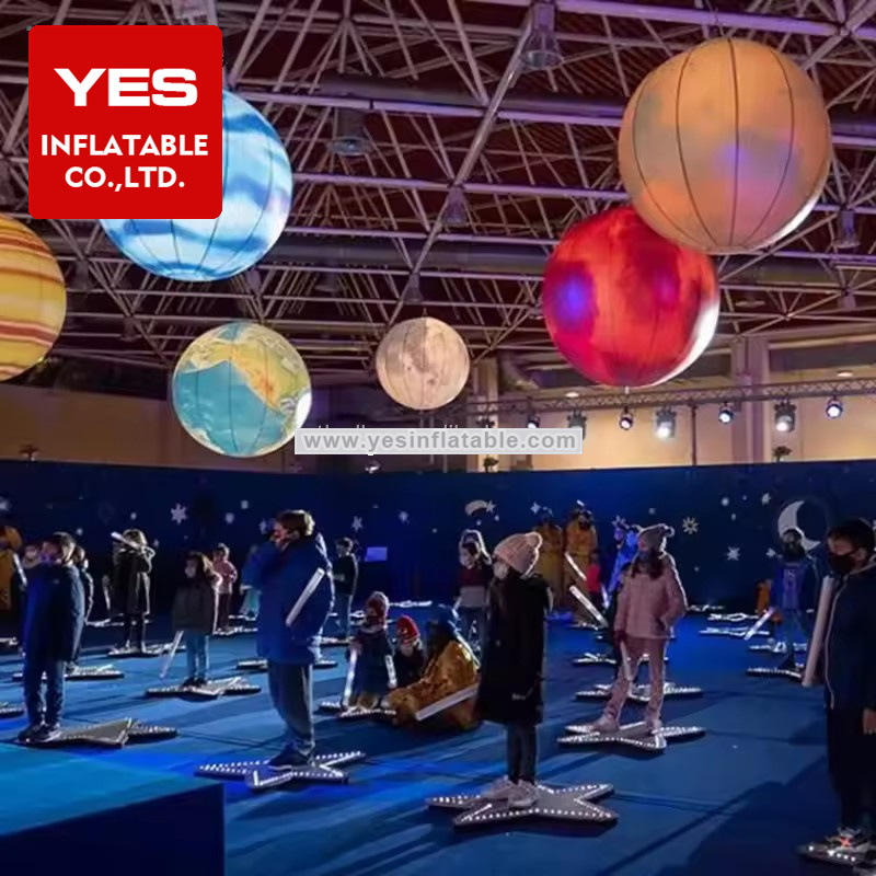 Hot Sale Giant Inflatable Hanging Planet Inflatable Blood Planet Ball