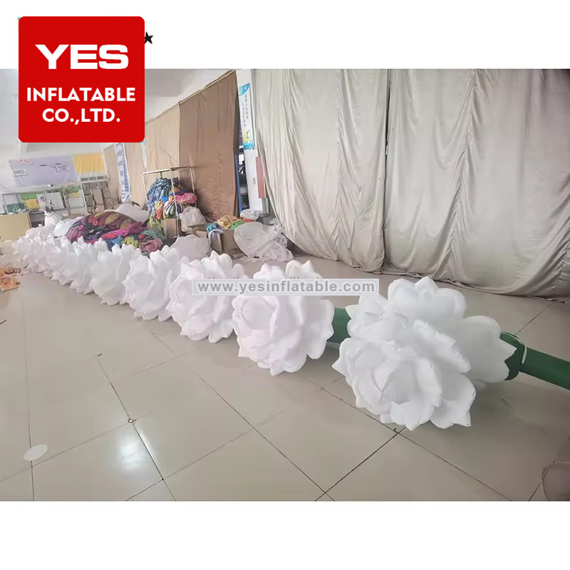 Wedding Stage Decoration White Inflatable Flower Chain For Event Party