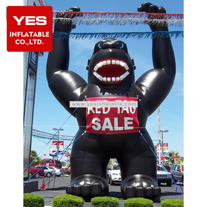 Inflatable Black Custom Logo Advertising Inflatable Monkey Giant Black Inflatable Gorilla