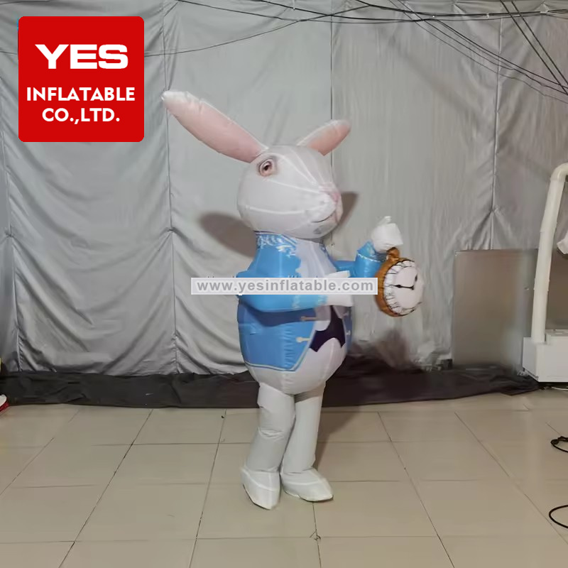 Custom advertising giant inflatable rabbit animal alice in wonderland cartoon