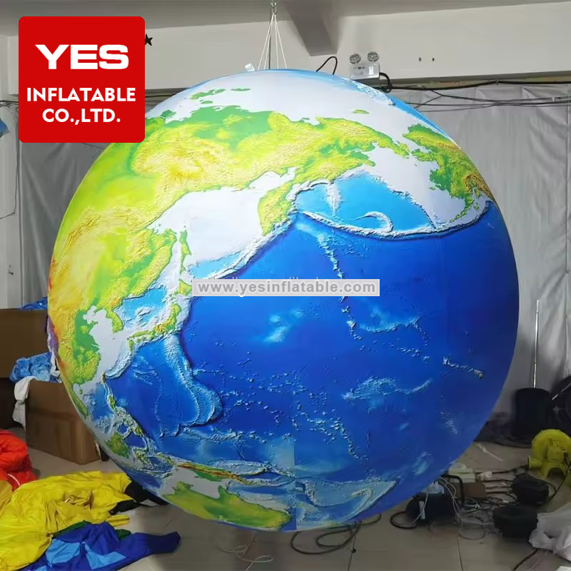 Led Lighting Pvc Inflatable Planet Balloons For Party Decoration