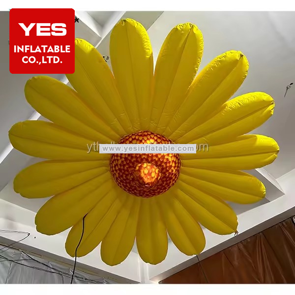 Event Party Decoration Inflatable Hanging Flower Yellow Inflatable Small Daisy