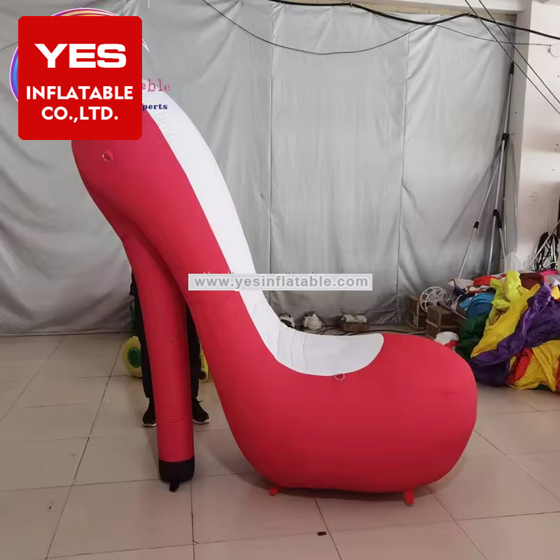 Customized Red Inflatable High-Heeled Shoes Sexy Lady Party Inflatable Shoe Model For Decoration