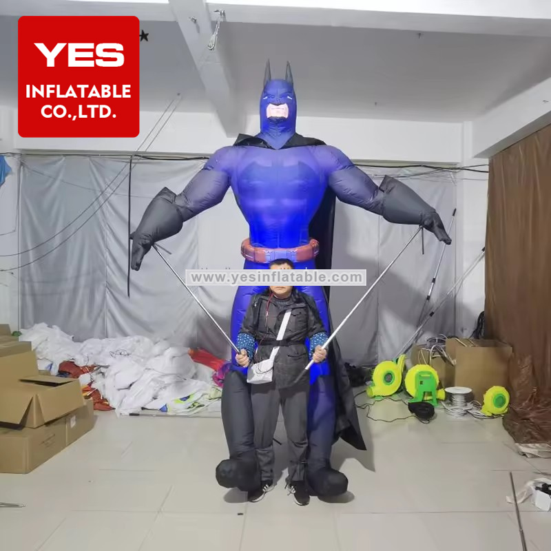 Customized Inflatable Cartoon Charater Costume Inflatable Hero Costume With Led Light