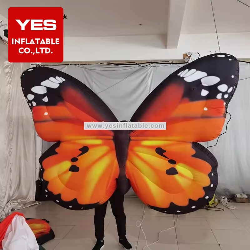 Beautiful Large Parade Inflatable Costume Circus Inflatable Butterfly Wing Costume